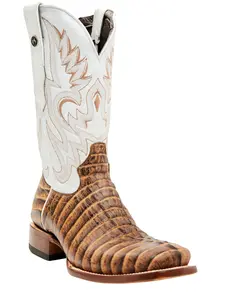 Tanner Mark Men's Men'S Caiman Print Western Boot Broad Square Toe - Tm205572 H302