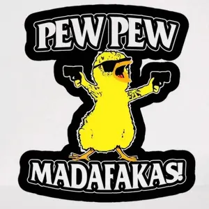 Pew Pew Madafakas UV-DTF Sticker/Colored Decal with UV Protection funny hard car stickers window truck Versatile, Laptop Water Bottle Decal Sticker