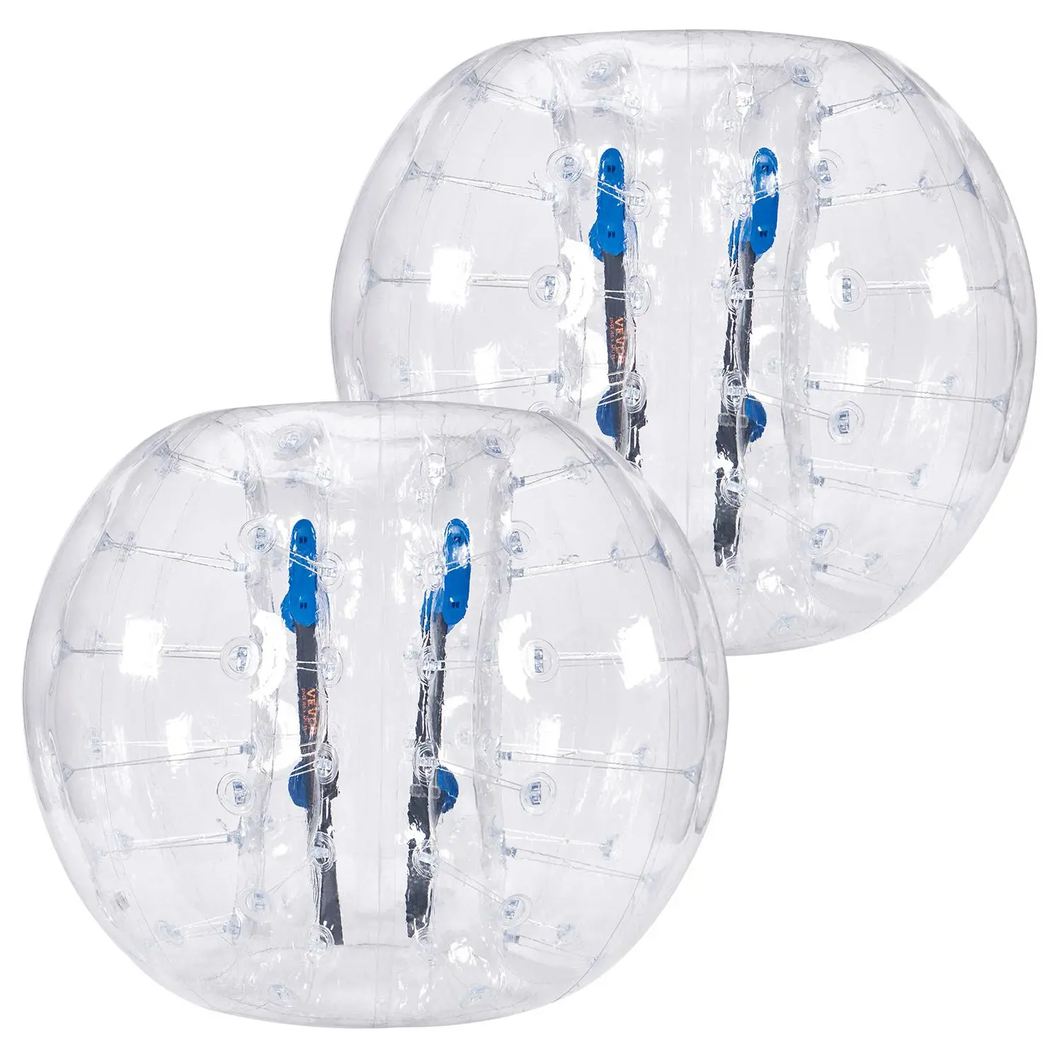 【summerfinds】VEVOR Inflatable Bumper Balls 2-Pack,  , 4FT/1.2M Body Sumo Zorb Balls for Teen & Adult, 0.8mm Thick PVC Human Hamster Bubble Balls for Outdoor Team Gaming Play, Bumper Bopper Toys for Garden, Yard, Park
