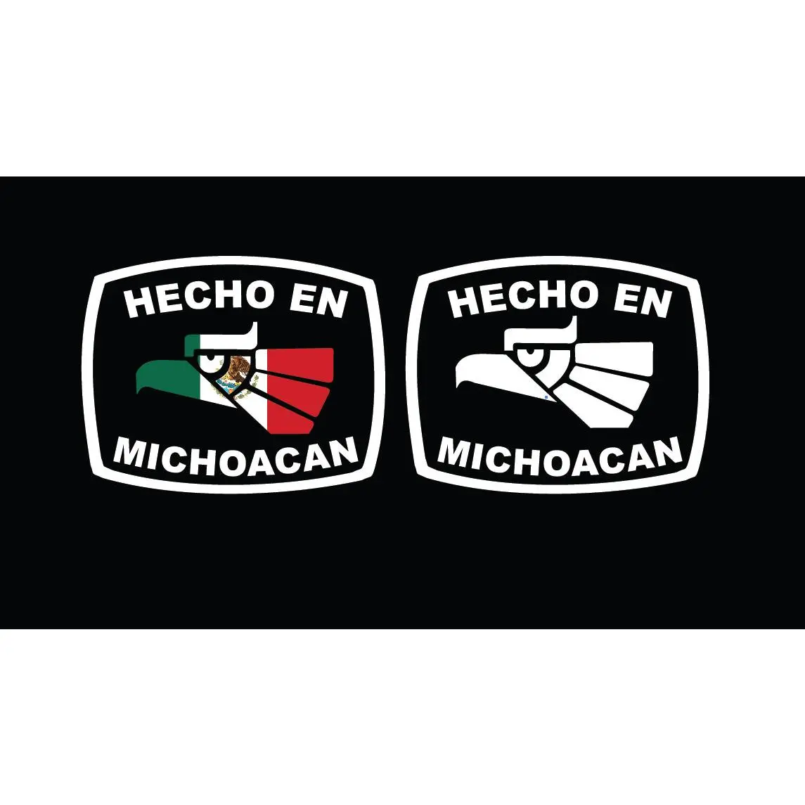 Hecho en Michoacan letters Decal Car Window Laptop Flag Vinyl Sticker Mexico MICH Mexican Sticker, Trucking, Trokiando Trucks decal MX Mex