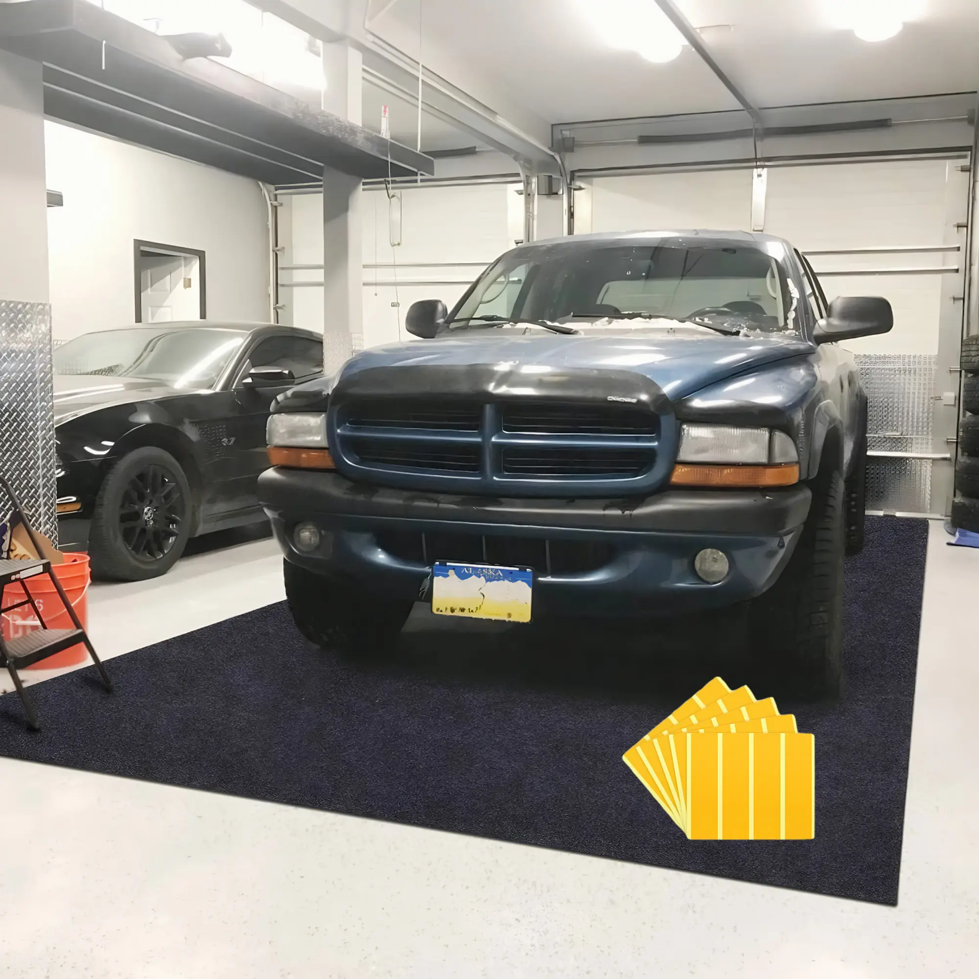 8x20ft/ 4x10ft Garage Floor Mat, Absorbent Oil Mat-Floor Mat for Golf Carts, Motorcycles, Protect Garage And Shop Floor Surface, Absorbent Felt And Leak-Resistant Anti-Slip Backing, Reusable/Washable