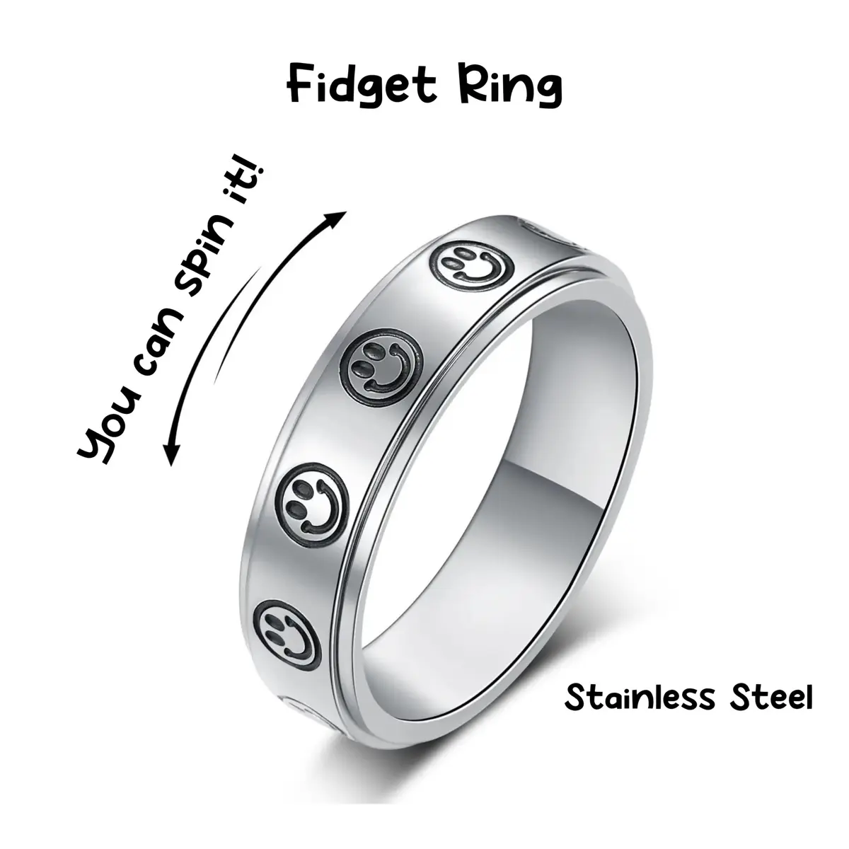 Smiley Fidget Ring
