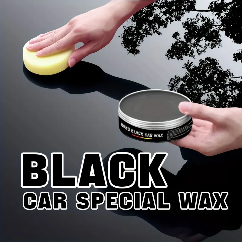 Premium Black Car Wax - Auto Detailing Supplies, Easy Polishing, Shiny Enhancer, Waterproof Protection for Smooth Car Paint Care
