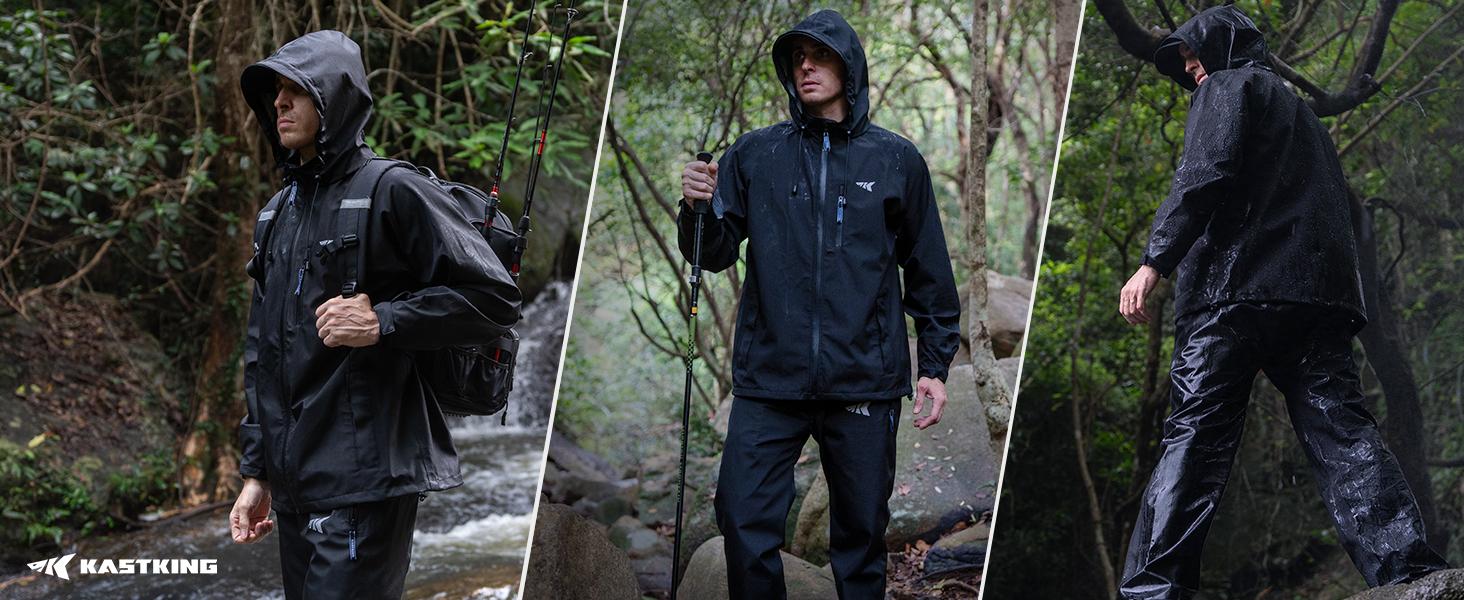 【Summer Wins】KastKing HydroSense Essential Waterproof Rain Suit for Men and Women, Lightweight, Durable Outdoor Gear for Fishing, Hiking