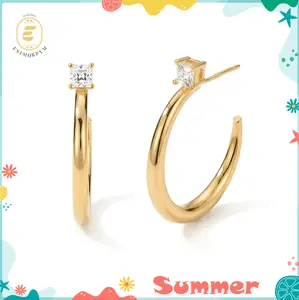 Chunky Hoop Earrings Native Big Earrings Trendy Large Open Hoops Bold Statement Minimalist Big Stud Hoops Lightweight Fashion Ear Jewelry Versatile Daily Outfit Accessories to Elevate Your Look