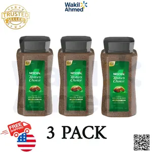 Nescafé Decaf Instant Coffee 3 Pack 14oz Taster's Choice Decaf House Blend 210 Cups Total