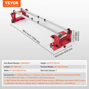 VEVOR Router Sled, 60 inches, Portable and Adjustable Slab Flattening Jig DIY Woodworking Router Sled for Flattening Slabs Wood Flattening Home DIY