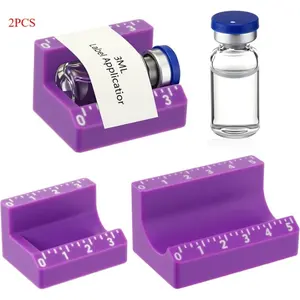 2 Pcs Vial Label Applicator Bottle Labeling Application Tool for Small Jars Essential Oils Containers Bottles(3ml and 10ml)