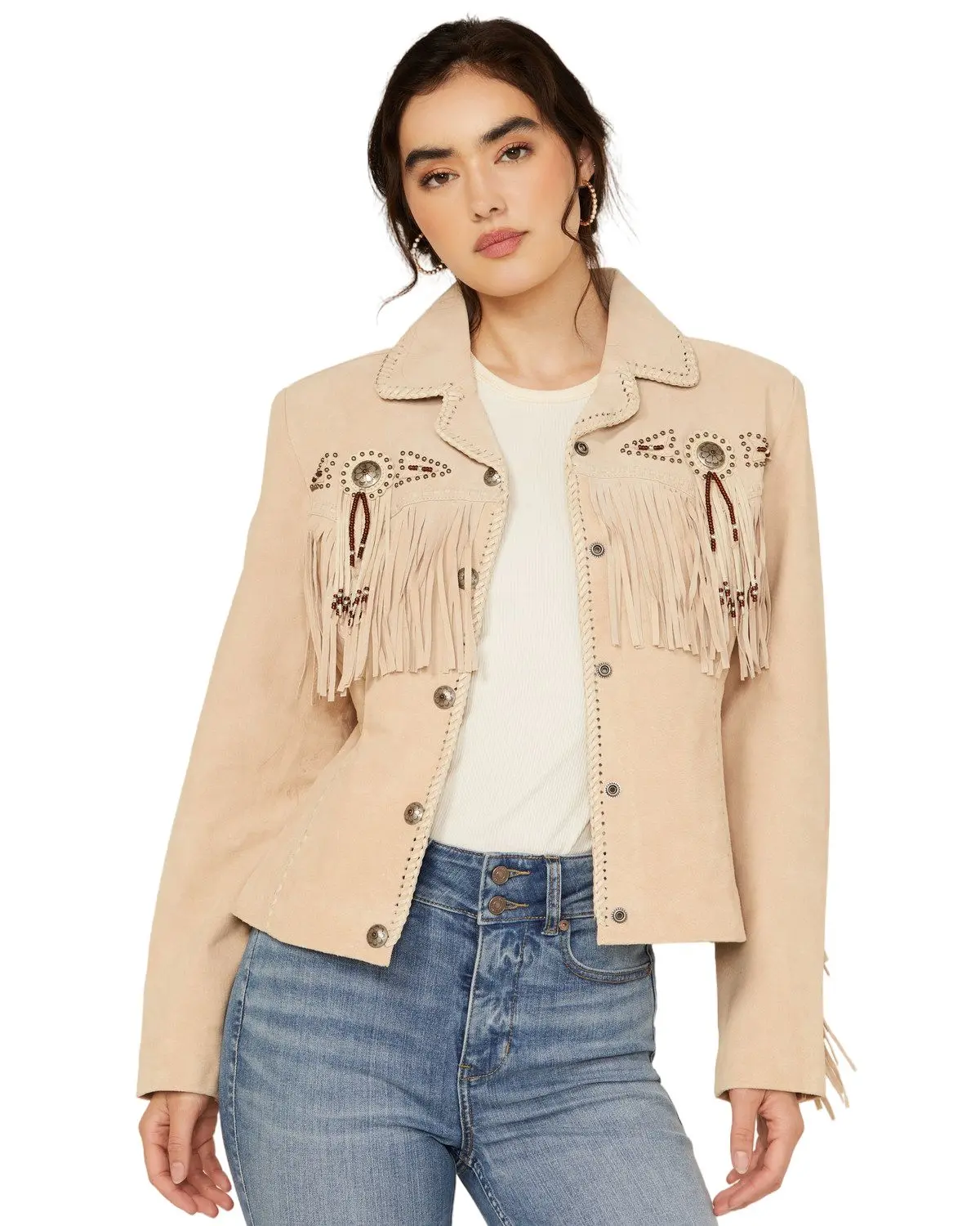 Scully Women's Women'S Fringe And Beaded Jacket - L152-191