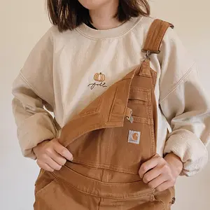 Embroidered Pumpkin Sweatshirt, Minimal Fall Crewneck Sweatshirt, Cozy Autumn Embroidery Sweater