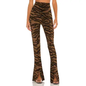 Norma Kamali Spat Legging in Brown Tiger