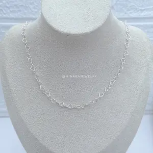 925 Silver Big Heart Chain