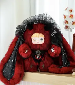 Sanmi Tu-Sweet Rabbit Contract 800% plush blind box Bunny Plush Dolls，Soft Furry Collectibles，Stuffed Animal