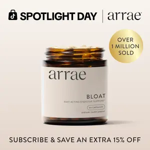 Arrae Bloat | Fast-Acting Bloating Relief Digestive Enzymes & Gas Relief Capsules, 30-Day Supply| Natural Healthcare Dietary Supplement Edible
