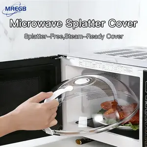 MREGB Microwave Splatter Cover with Handle, Reusable Microwave Lid for Food, Modern Kitchen Utensils, Kitchen Gadgets, Kitchen Accessories