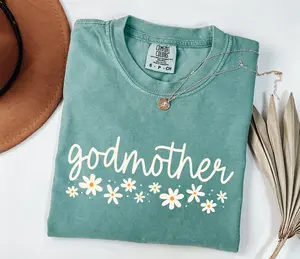Comfort Colors Godmother Shirt,Floral Godmother T-Shirt,Godmom Shirt, Gift For Godmother,Godmother Gift,Godmother Reveal,Mother's Day Gift