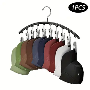 Legging Organizer for Closet, Metal Yoga Pants Hangers 2 Pack w/10 Clips Holds 20 Leggings, Space Saving Hanging Closet Organizer w/Rubber Coated Closet Organizers and Storage, Black