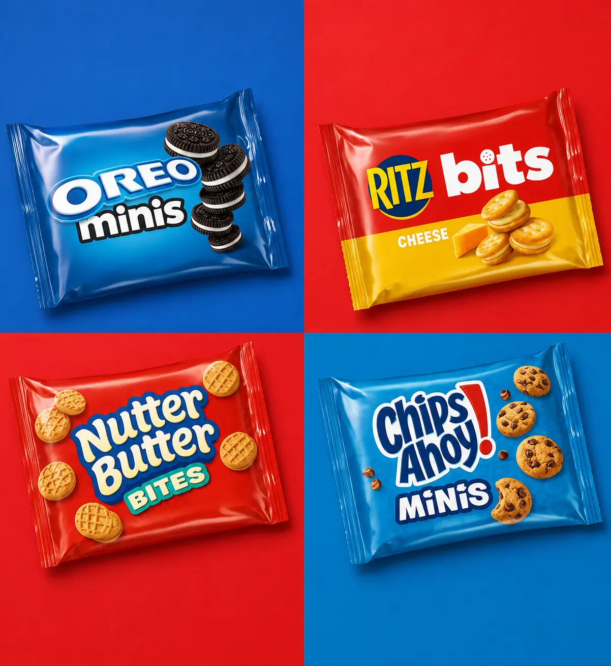 Nabisco Classic Mix Variety Pack, OREO, CHIPS AHOY!, Nutter Butter, RITZ Bits Cheese, 20 Snack Packs