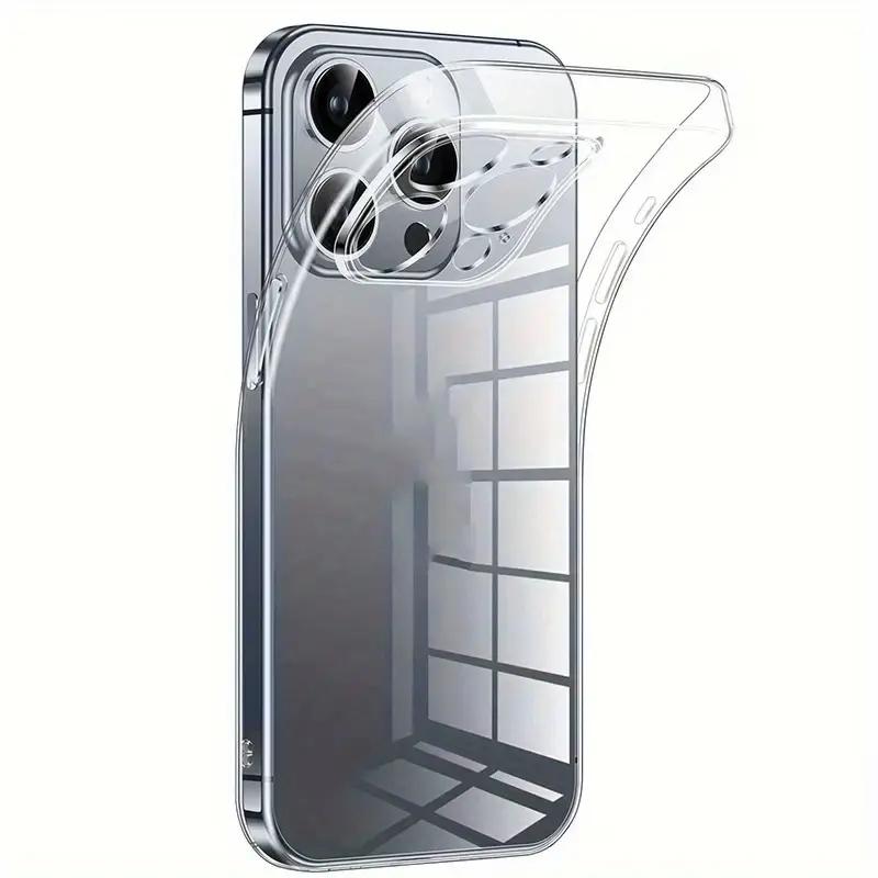 1PC Ultra Clear Minimalist style Phone Case - Ultra-thin, soft, and transparent, suitable for iPhone 17 16 15 14 13 12 11 Pro, XS Max Plus, and SE.