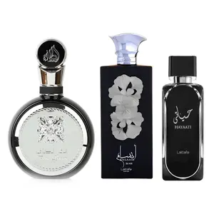 Lattafa Fakhar silver + Lattafa Ansaam Silver + Lattafa Hayaati  (3pc Bundel)_(100ml each)