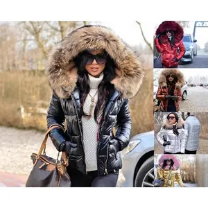 2025 Autumn Winter New European and American Style Women's Cotton Down Jacket Short Hooded Plus Size Cotton Coat