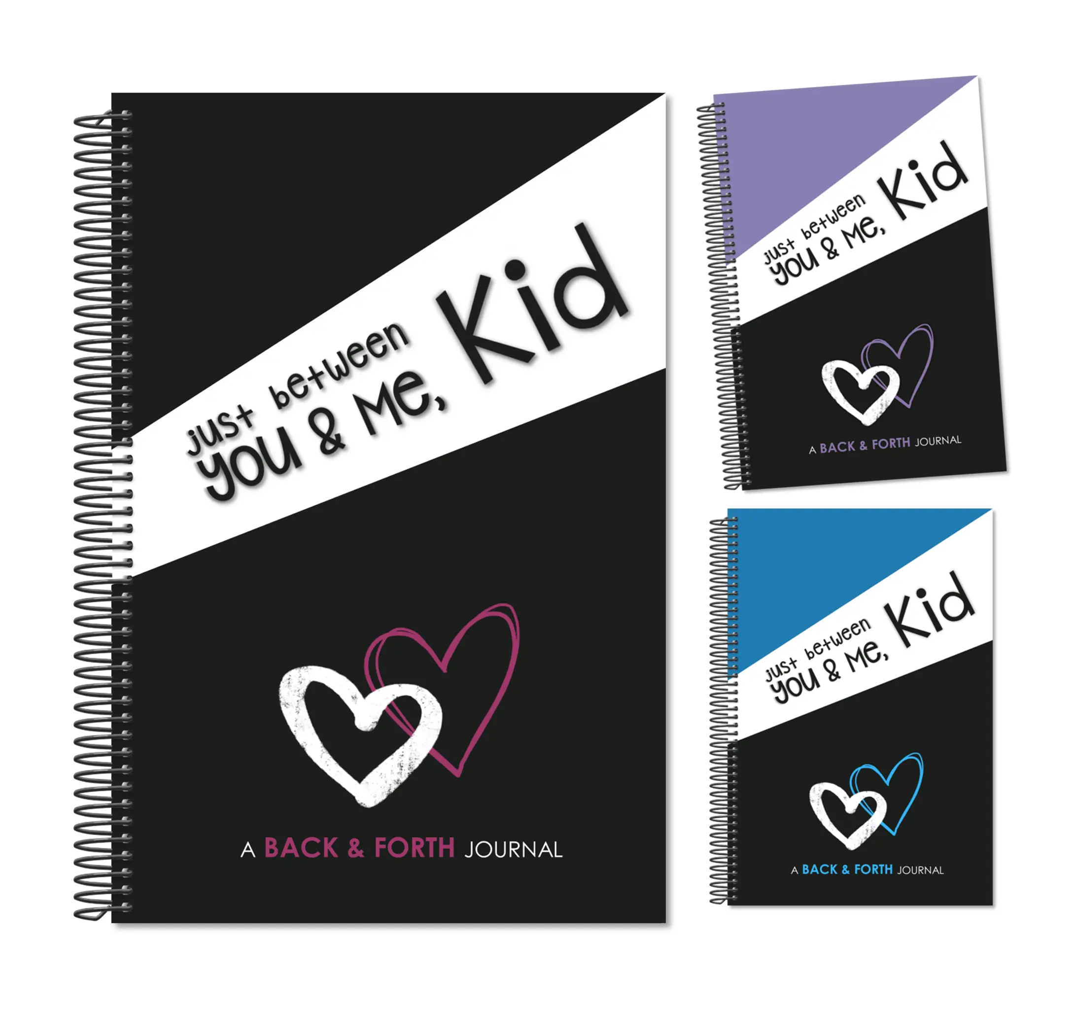 Just Between You & Me Kid Back and Forth Journal 200 Engaging Prompts for Adults & Kids 8.5x5.5" Soft Cover Gift for Birthdays Valentine's Day Christmas