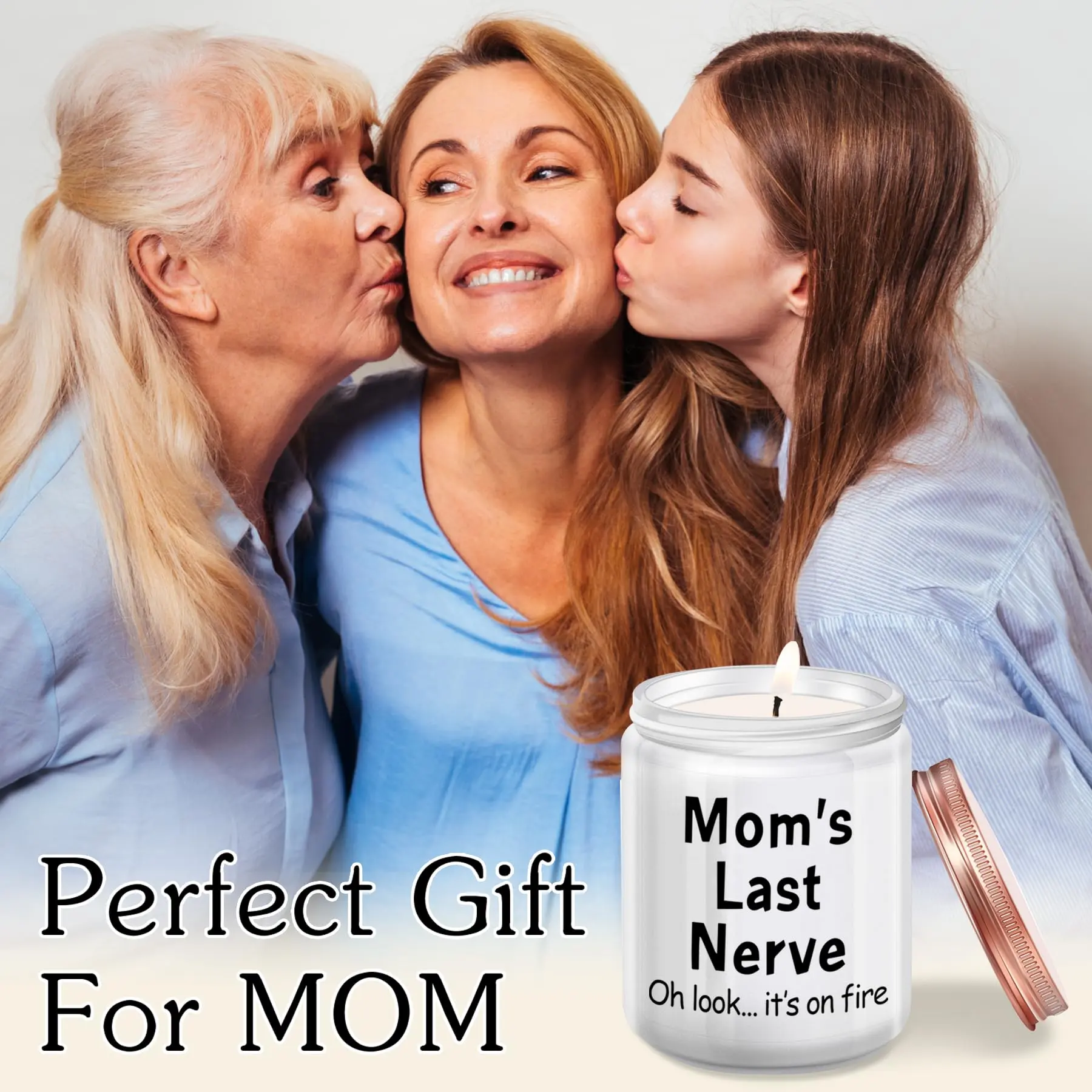 Mom's Last Nerve Candle - Perfect Gift for Mom - Funny Christmas & Birthday Present from Daughter - Stocking Stuffer for Mother's Day - Unique Mom Gift Idea