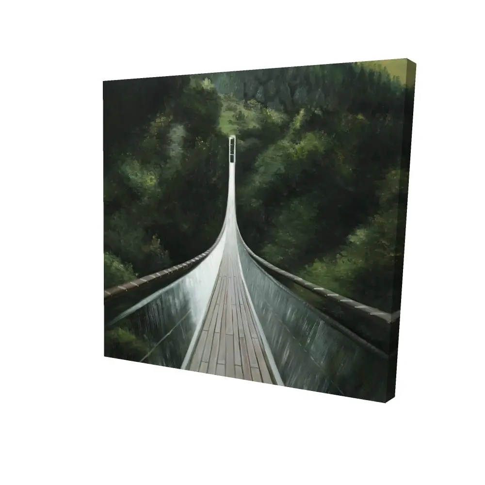 212 MAIN Artistic Modern Brown Steep Bridge Nature Scene Wall Artwork - 24x24 in. Photo Print, Home Decor Supply