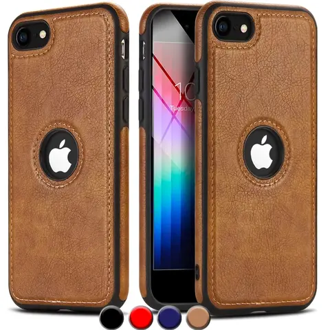 Premium Leather Cellphone Case - Cellphone Casing, Phone Guard for iPhone 7, 8 Plus, SE 2nd Gen 2020, 3rd Gen 2022 - Slim Classic Luxury Design, Ultra-Light, Shockproof Shell, Soft Shock Liner, Impact-Cushioned, Scratch-Resistant Protective Cover