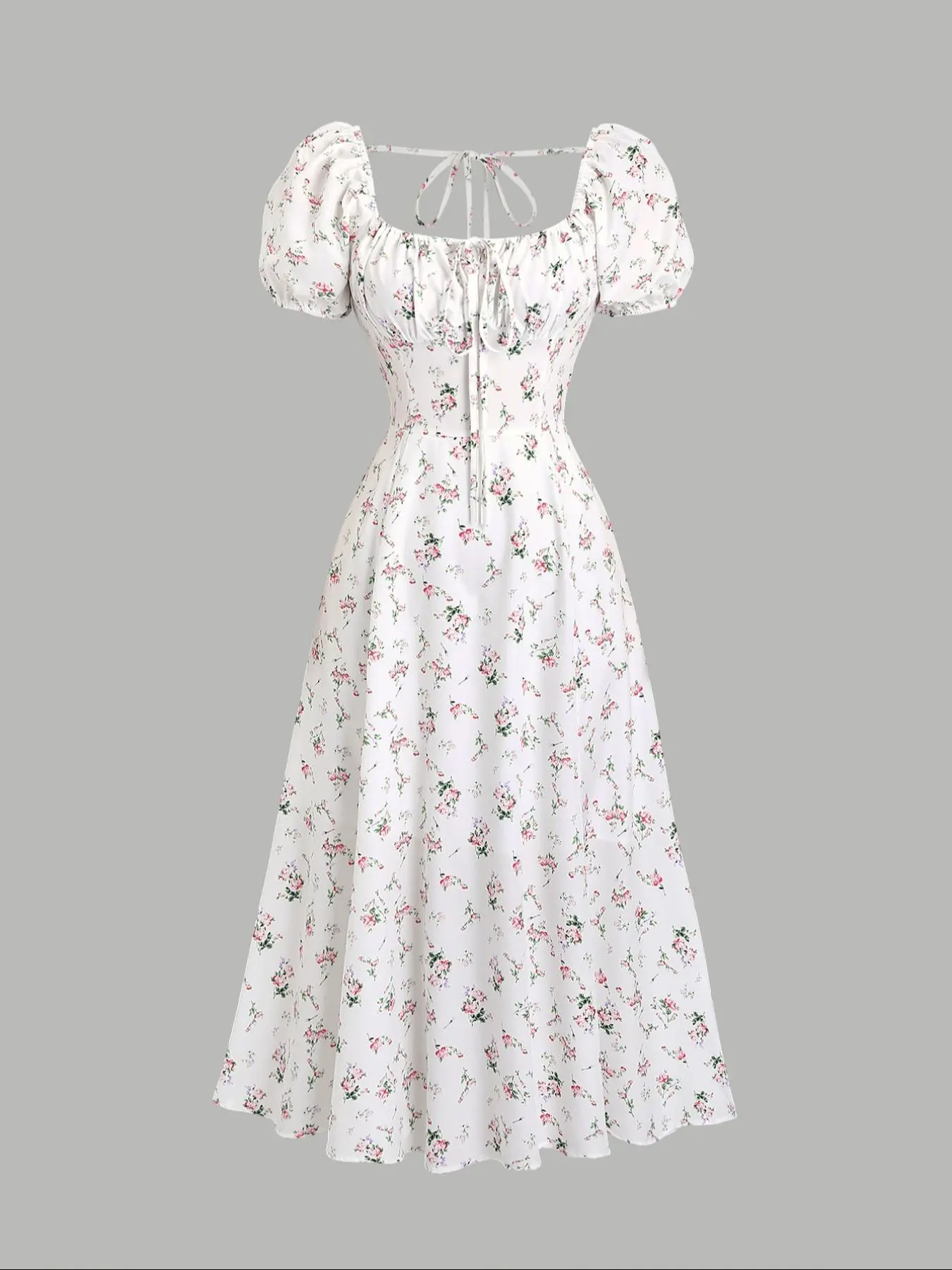 Women's Floral Print A-Line Dress, Fashion Casual Style for Daily Holiday Vacation Wear, Ladies Chic Dress for All Seasons, Womenswear, Bohemian Boho Summer Style