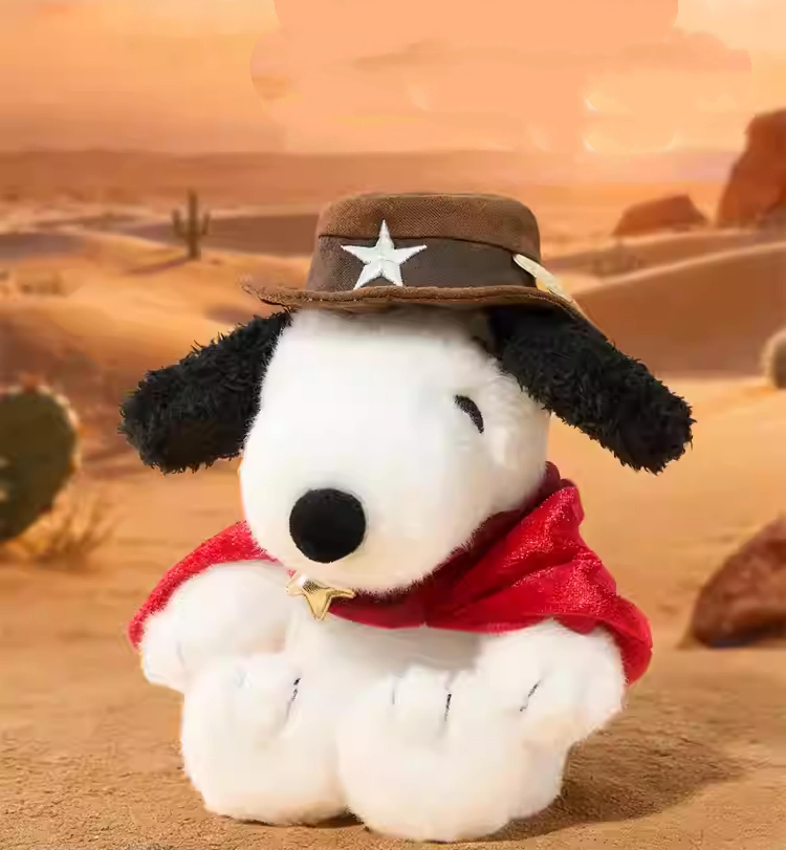 Snoopy Western Cowboy Plush Toy,Collectible Plush Doll,7.87"Cute Sitting Snoopy in Cowboy Hat and Bandana, Home Desk Car Decor, Perfect Gift for Peanuts Fans Holiday Gift Birthday Gift Children's Day Gift