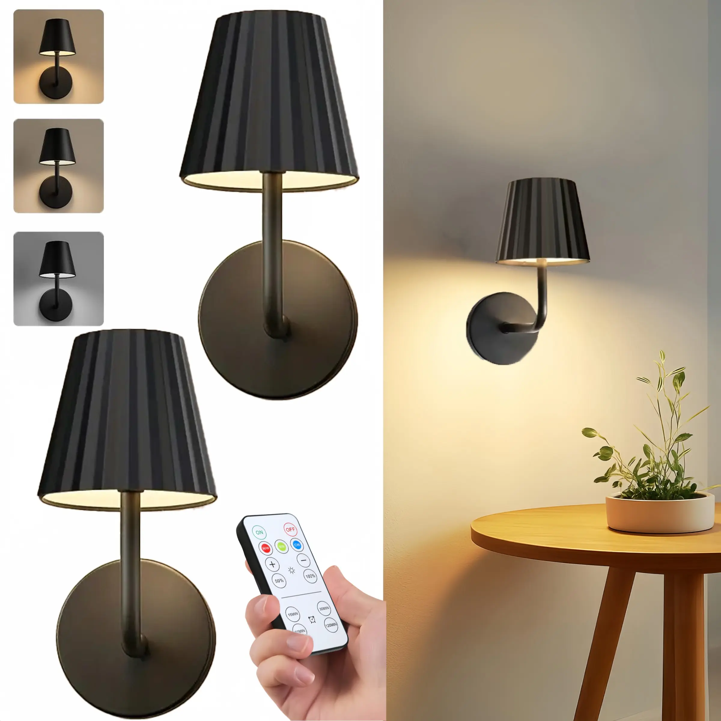 Modern Wireless Wall Lamp with Remote Control, Rechargeable Lithium Battery, 3 Color Modes, Matte Surface, Indoor Wall Lighting, Home Decor Light, Decorative Wall Light, Bedroom Decor Lamp, Decorative Lights