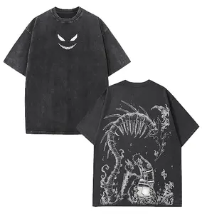 Shinra Kurasabe "Fire Force" Anime Oversize Lightweight Acid Washed Tee, Gift For Anime Fan Menswear Top merch Crewneck