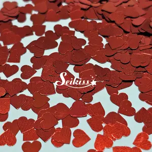 Red Hearts - Red Glitter