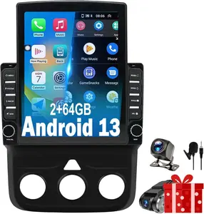 Android 13 Car Radio Stereo Compatible with Dodge Ram 2013 2014 2015 2016 2017 2018 1500 2500 3500, Wireless Carplay/Android Auto, 9.7 inch Head Unit 2+64GB with BT GPS FM WiFi, for Manual AC only