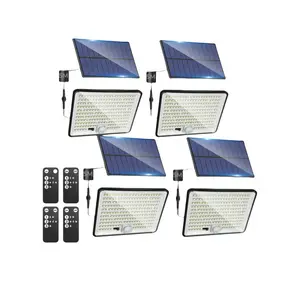 Solar Powered Outdoor Light, 204LED Remote Security Light Outdoor Motion-Sensor, Waterproof Garden Light, Flood Light for Yard Shed Garage Outside, Solar Flood Lights, Solar Floodlight