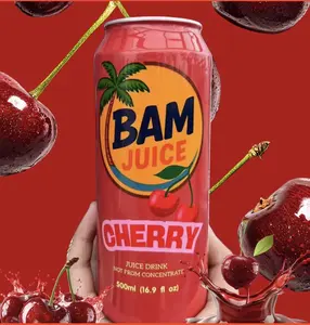 BAM Juice Passion Fruit Beverage with Pineapple, Mango & Cherry, 500ml Can, Pinya Mangga Flavor, Fruity Sweet Fruit Juice