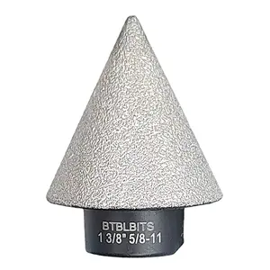 Diamond Beveling Chamfer Bit 1-3/8 Inch (35mm) Countersink Drill Bits 5/8"-11 Thread for Existing Hole Trimming Finishing Cleaning Enlarging In Marble Ceramic Porcelain Tiles Granite Masonry Countertop Sink Angle Grinder Tool Milling Cone bevel edge