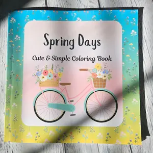Spring Days- Cute & Simple Coloring Book
