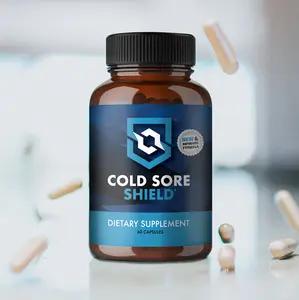 Cold Sore Shield Daily Defense Supplement – Powerful Proactive Support with L-Lysine, Zinc, Quercetin & More – Daily Cold Sore Supplement For Men & Women – Gluten-Free, Non-GMO – 60 Capsules