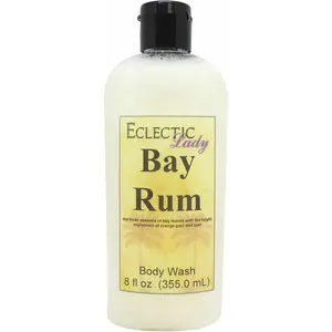 Bay Rum Liquid Pearl Body Wash, 3 in 1 Use for Bubble Bath, Hand Soap & Body Wash