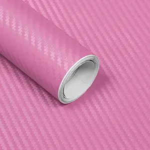 3D  Carbon Fiber Vinyl Wrap,  Wrap Film Roll with Air-Release Technology for DIY Use,  Auto Decal Exterior and Interior Wrapping Film,  Self Adhesive Sticker 1ft x 5ft