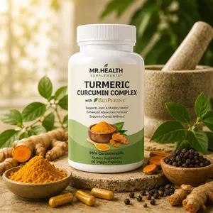 Turmeric Curcumin Complex | Organic Turmeric + BioPerine | 95% Curcuminoids | 60 Veggie Capsules