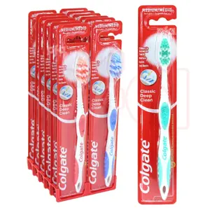 Colgate Classic Deep Clean Toothbrush Medium Bristles Multi-level  Assorted Colors for Effective Hard-to-Reach Cleaning