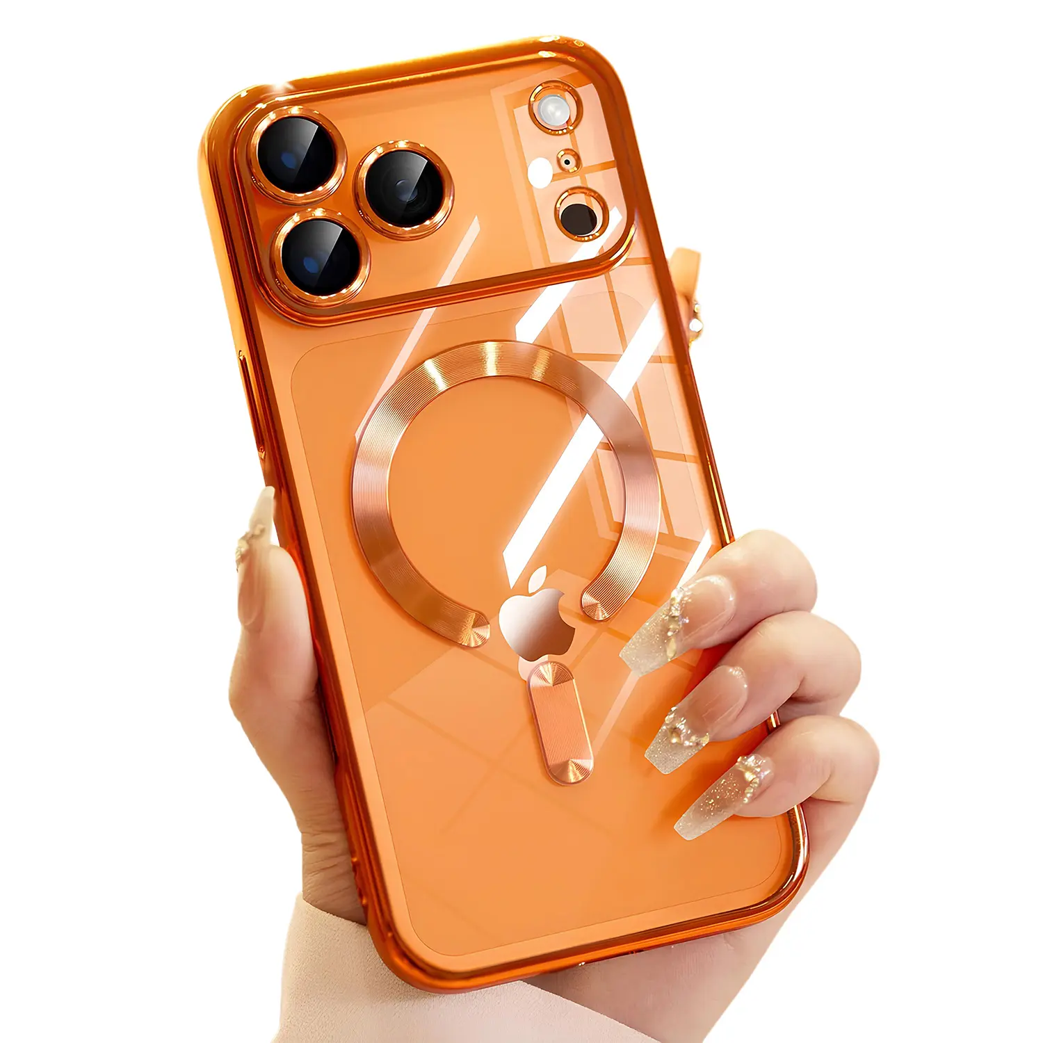 Magnetic MagSafe Snap Protective Case for iPhone 17/16/16 Plus/15/14/13 Pro Max, Shockproof Transparent TPU Silicone Wireless Cover with Accurate Fit, Phone Protection Accessory - MothersDayGift#GiftsForHer#SummerVibes Cellphone, Casing