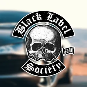 1PC Cool Dark Rock "Black Label Society" Logo Sticker For Stationery, Carry Bags, Motorcycle Small Items Gothic Skull Logo Decor Daily With Rebellious Dark Texture Details Convey Love For Dark Rock Style Inject Rock Motorcycle Soul Into Items