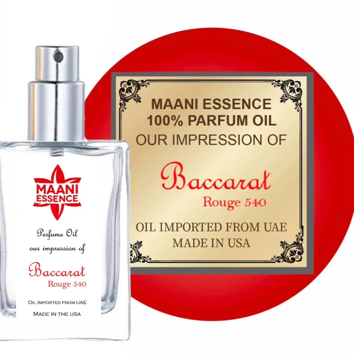 Maani Essence Scent BK 540 (Our Impression of Baccarat Rouge 540) Unisex Eau de Parfum - Long-Lasting Unisex Fragrance, 12-14 Hour Wear, Made in USA, Fragrances