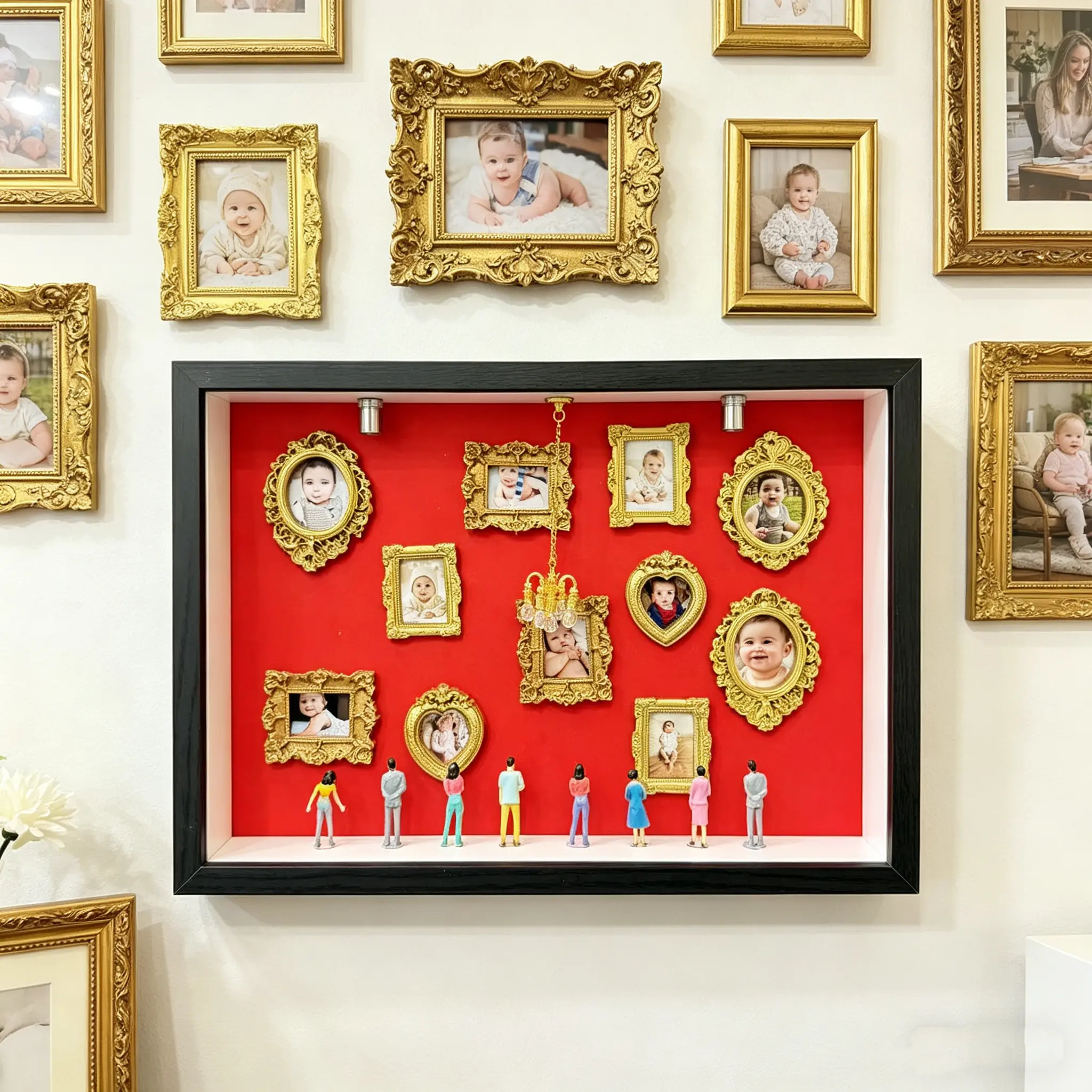 DIY Mini Museum Shadow Box Frame - 11+8 Items with Figurines, Wall Decor Gift, Family Gifts, Memory Display for Father’s Day, Home Decor, Dad