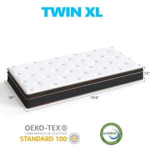 12 Inch Twin XL Innerspring Mattress - 2026 Sleepmaxxing Infrastructure - Breathable Cooling Tech & Medium Firm Support - OEKO-TEX Certified Toxin-Free Bed for Tall Sleepers
