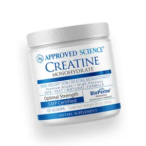 Stronger Workouts, Better Performance – Approved Science Creatine Monohydrate – 5000mg Pure Micronized Creatine – No Fillers, Vegan, Gluten-Free, Made in USA